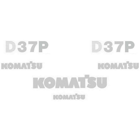 Aftermarket Decal Set For Komatsu Dozer D37P  Without Stripe KOMD37PNSDECALSET